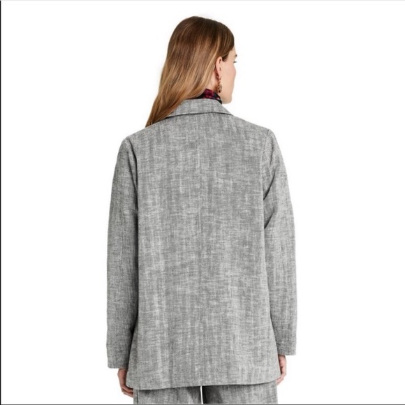 NWT Rachel Comey x Target Gray Chevron Oversized Tweed Blazer Size Small linen - Picture 4 of 12